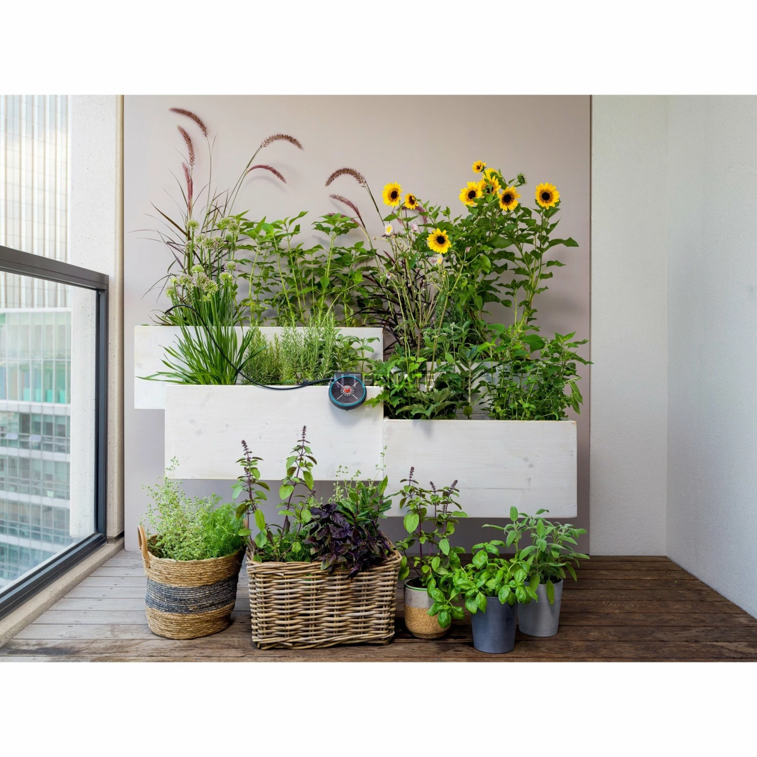 GARDENA Solar-Bewässerung AquaBloom Set, Bewässerungssteuerung (grau, für bis zu 20 Pflanzen) GARDENA Solar-Bewässerung AquaBloom Set, Bewässerungssteuerung (grau, Für Bis Zu 20 Pflanzen) -Alternate Verkaufsladen GARDENA Solar Bew sserung AquaBloom Set Bew sserungssteuerung@@9widsu00 3