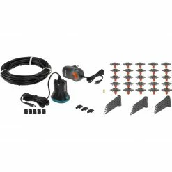 GARDENA City Gardening Vollautomatische Blumenkasten-Bewässerung 1407-20, Bewässerungssteuerung (grau/schwarz, 43-teilig)