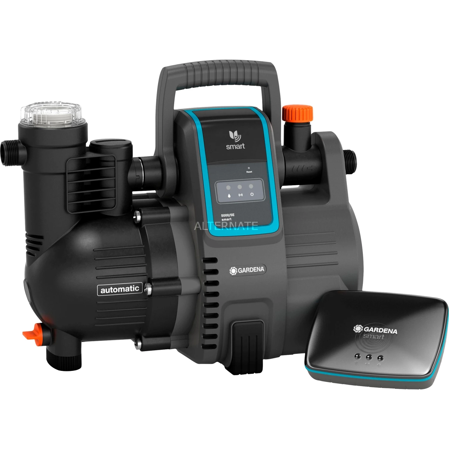 GARDENA smart Haus- & Gartenautomat 5000/5 Set, Pumpe (schwarz, 1.300 Watt, mit GARDENA smart Gateway) GARDENA Smart Garden GARDENA Smart Haus- & Gartenautomat 5000/5 Set, Pumpe (schwarz, 1.300 Watt, Mit GARDENA Smart Gateway) -Alternate Verkaufsladen GARDENA smart Haus Gartenautomat 5000 5 Set Pumpe@@9wigcu09
