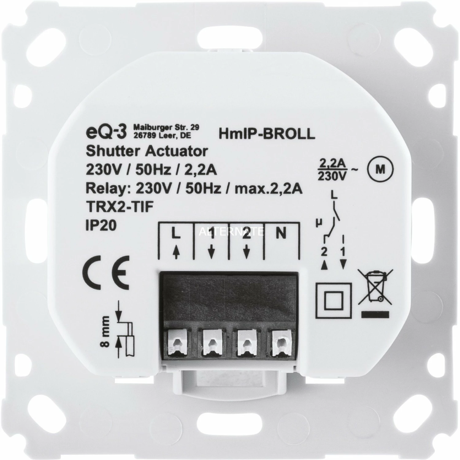 Homematic IP Smart Home Rollladenaktor Für Markenschalter (HmIP-BROLL) -Alternate Verkaufsladen Homematic IP Smart Home Rollladenaktor f r Markenschalter HmIP BROLL @@lhif02 4