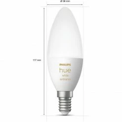 Leuchtmittel Philips Hue White Ambiance E14, LED-Lampe (Doppelpack, Ersetzt 25 Watt) -Alternate Verkaufsladen Philips Hue White Ambiance E14 LED Lampe@@1791959 2