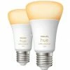 Leuchtmittel Philips Hue White Ambiance E27, LED-Lampe (Doppelpack, Ersetzt 60 Watt)