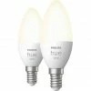 Leuchtmittel Philips Hue White E14, LED-Lampe (Doppelpack, Ersetzt 40 Watt)