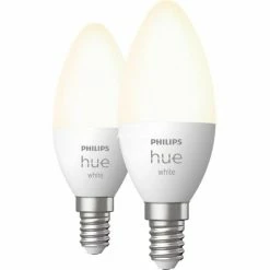 Leuchtmittel Philips Hue White E14, LED-Lampe (Doppelpack, Ersetzt 40 Watt)