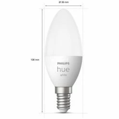 Leuchtmittel Philips Hue White E14, LED-Lampe (Doppelpack, Ersetzt 40 Watt) -Alternate Verkaufsladen Philips Hue White E14 LED Lampe@@1791974 2