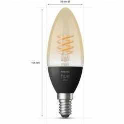 Leuchtmittel Philips Hue White E14, LED-Lampe (ersetzt 28 Watt, Filament) 2 Leuchtmittel Philips Hue White E14, LED-Lampe (ersetzt 28 Watt, Filament) -Alternate Verkaufsladen Philips Hue White E14 LED Lampe@@1791997 2