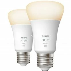 Leuchtmittel Philips Hue White E27, LED-Lampe (Doppelpack, Ersetzt 60 Watt)
