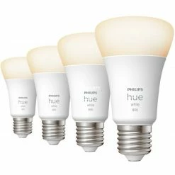 Leuchtmittel Philips Hue White E27, LED-Lampe (Viererpack, Ersetzt 60 Watt)