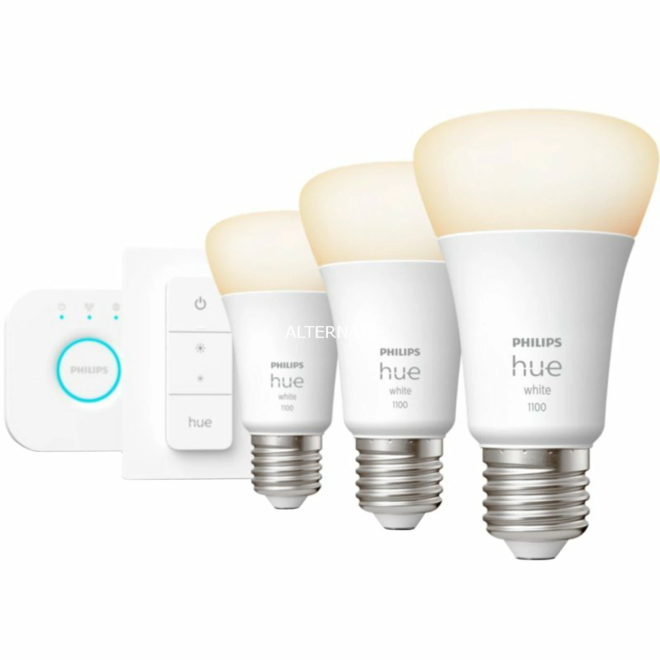 Philips Hue White Starter-Kit E27, LED-Lampe (drei Lampen, eine Hue-Bridge, ein Dimmschalter, ersetzt 75 Watt) Leuchtmittel Philips Hue White Starter-Kit E27, LED-Lampe (drei Lampen, Eine Hue-Bridge, Ein Dimmschalter, Ersetzt 75 Watt) -Alternate Verkaufsladen Philips Hue White Starter Kit E27 LED Lampe@@1791952