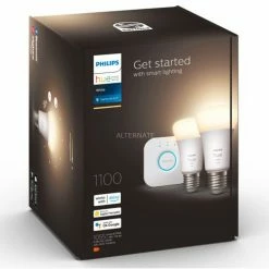 Leuchtmittel Philips Hue White Starter-Kit E27, LED-Lampe (zwei Lampen, Eine Hue-Bridge, Ersetzt 75 Watt) -Alternate Verkaufsladen Philips Hue White Starter Kit E27 LED Lampe@@1791984 3