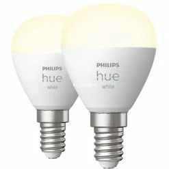 Leuchtmittel Philips Hue White Tropfenform P45 E14, LED-Lampe (Doppelpack, Ersetzt 40 Watt)