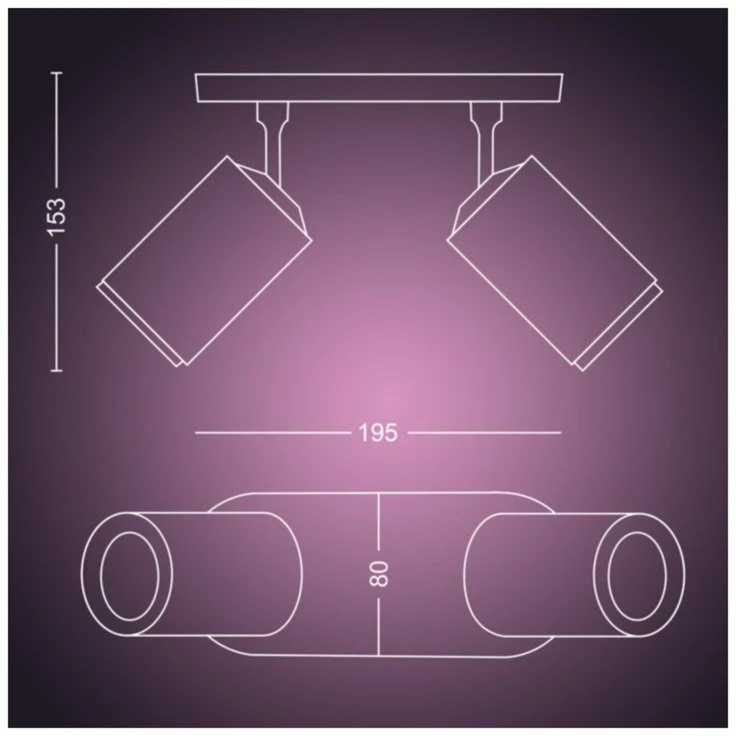 Leuchten Philips Hue White & Color Ambiance Fugato 2er-Spot, LED-Leuchte (weiß) -Alternate Verkaufsladen Philips Hue White Color Ambiance Fugato 2er Spot LED Leuchte@@1791382 4